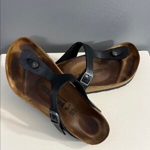 Birkenstock Black and Brown Women's Sandals